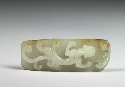 图片[2]-Jade scabbard slide with animal pattern, Yuan to Ming dynasty (1271-1644)-China Archive